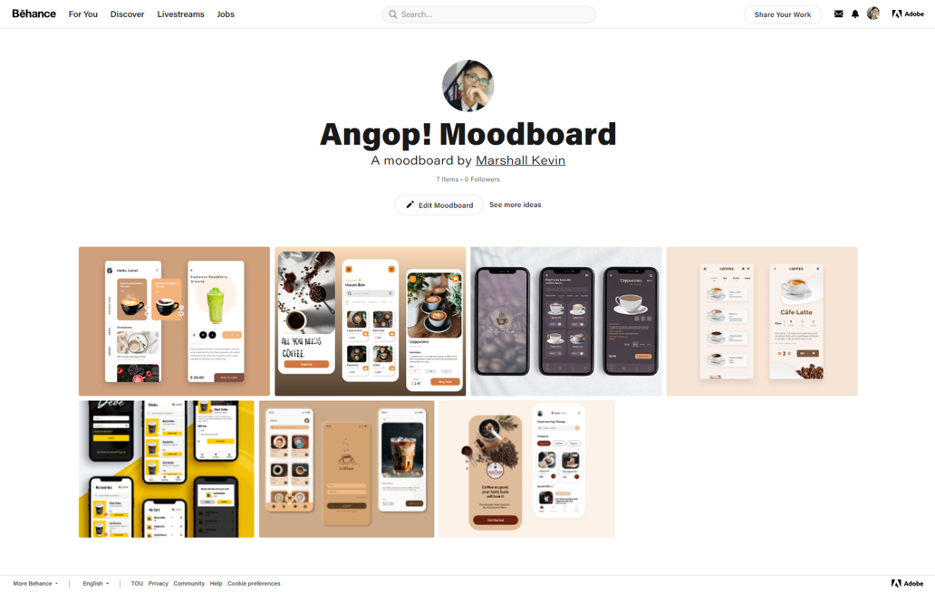 Moodboard of visual references