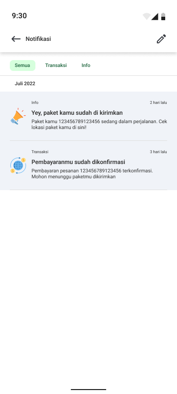 Notification Semua